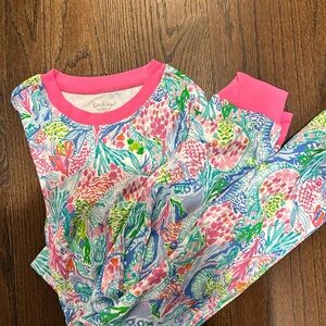 Pottery Barn Kids Pajamas - Pink and Blue Floral